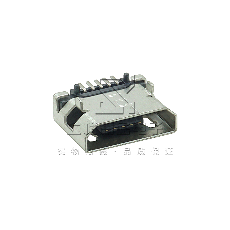 MICRO USB 5P B TYPE SMT有焊脚有柱无导位