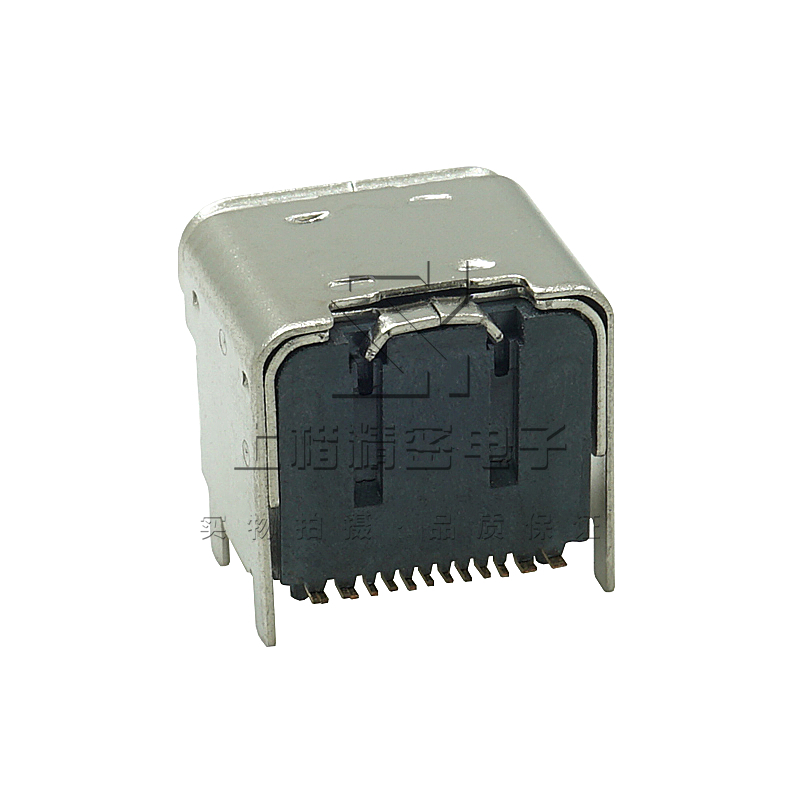 USB母座C F单排SMT垫高4.3脚位4.5